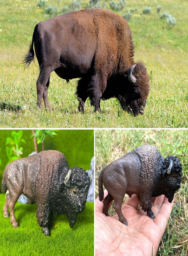 EOIVSH North American Bison Figurine,Realistic Bull Figure, Fun Wildlife Play Animal Toy for Boys,Girls & Kids - Image 5
